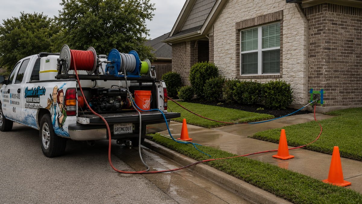 pressure washing process